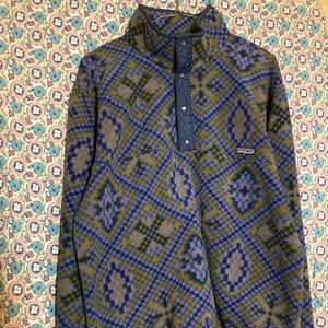 Vintage authentic Patagonia retro quarter zip fleece pullover